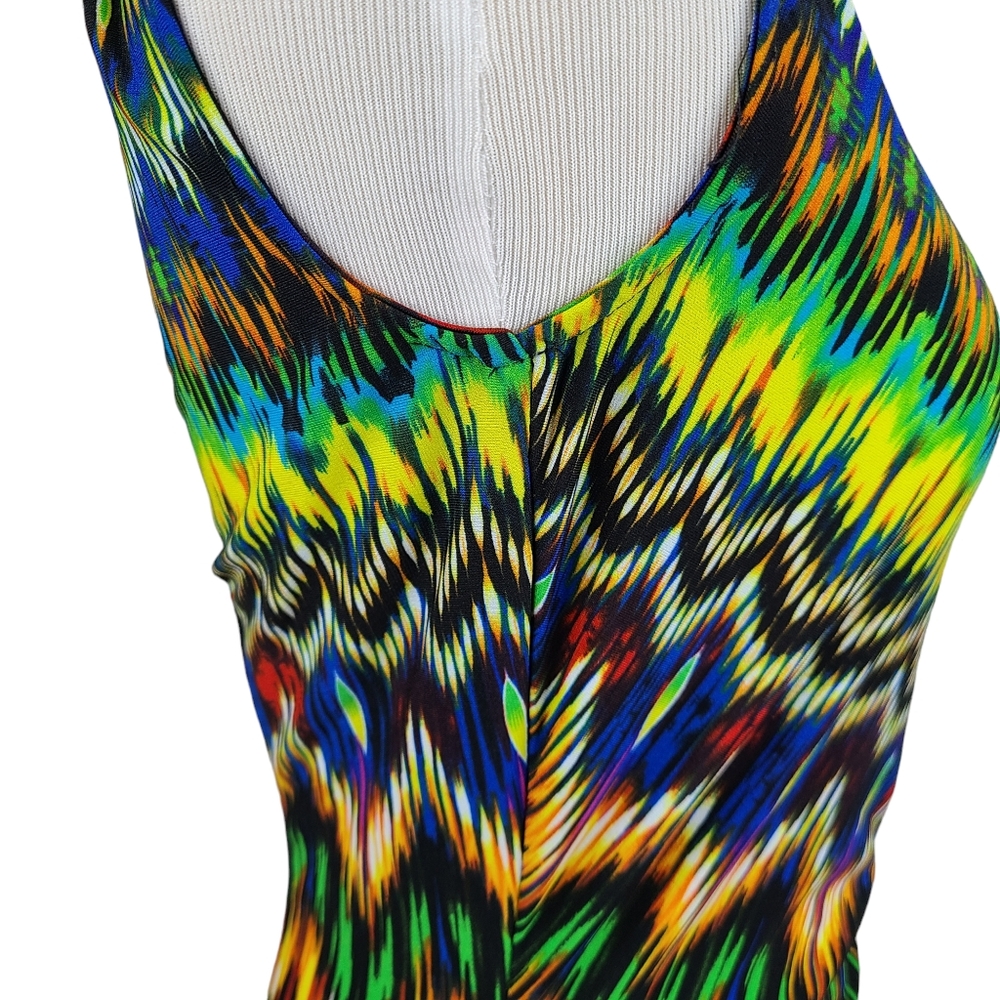 Eci New York Multicolored Abstract Pattern Sleeve… - image 8